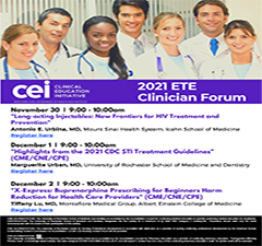 CEI at 2021 Ending the Epidemic Clinician Forum: Long-acting Injectable: New Frontiers for HIV Treatment and Prevention